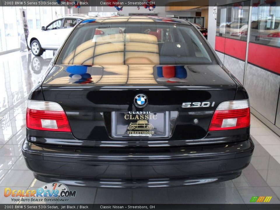 2003 BMW 5 Series 530i Sedan Jet Black / Black Photo #6