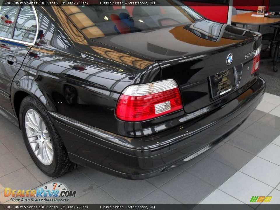 2003 BMW 5 Series 530i Sedan Jet Black / Black Photo #9