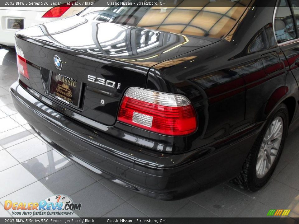 2003 BMW 5 Series 530i Sedan Jet Black / Black Photo #10