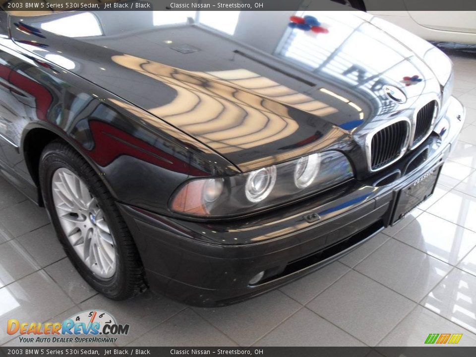 2003 BMW 5 Series 530i Sedan Jet Black / Black Photo #12