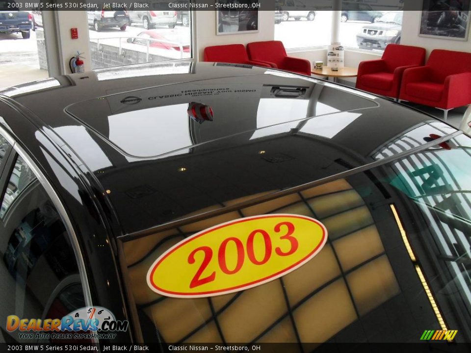 2003 BMW 5 Series 530i Sedan Jet Black / Black Photo #13