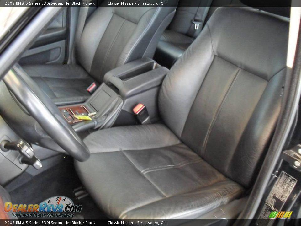 2003 BMW 5 Series 530i Sedan Jet Black / Black Photo #16