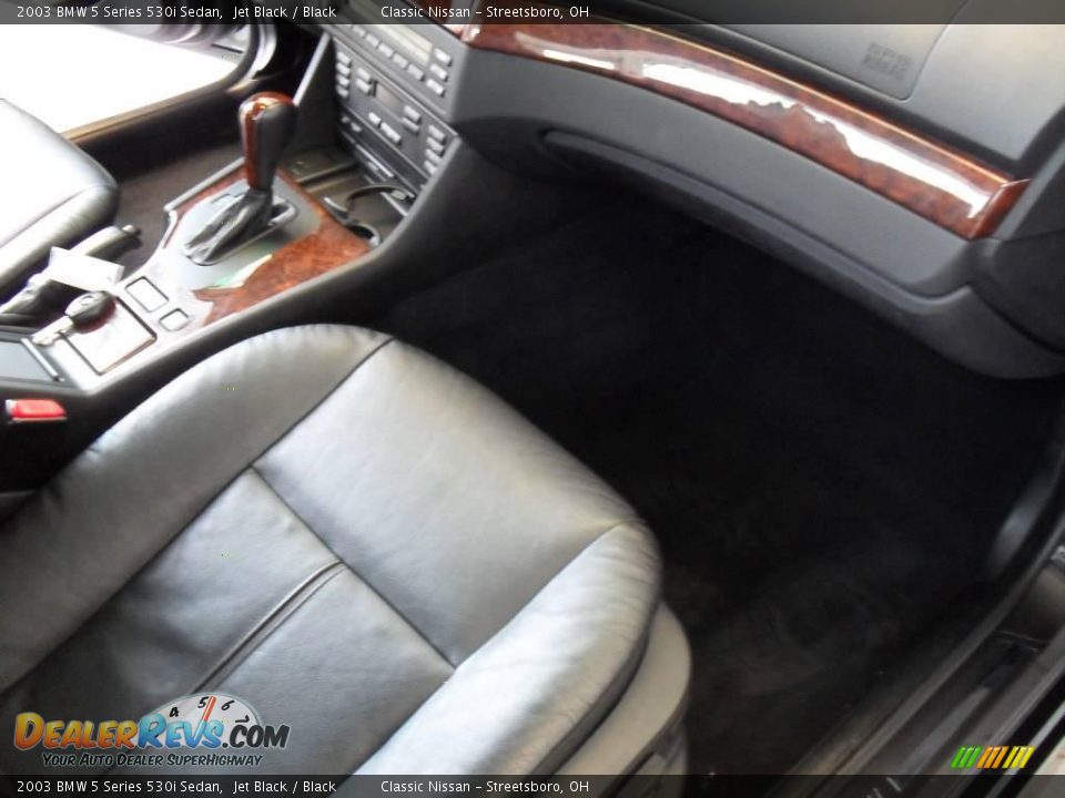 2003 BMW 5 Series 530i Sedan Jet Black / Black Photo #17