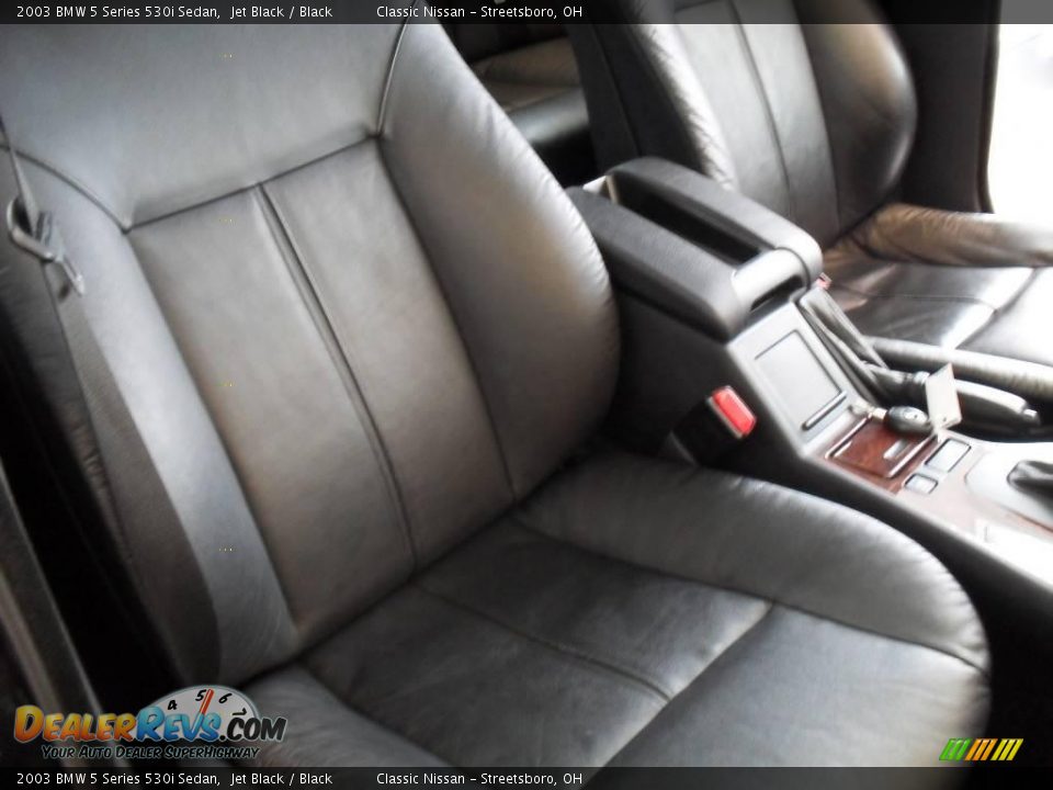 2003 BMW 5 Series 530i Sedan Jet Black / Black Photo #18