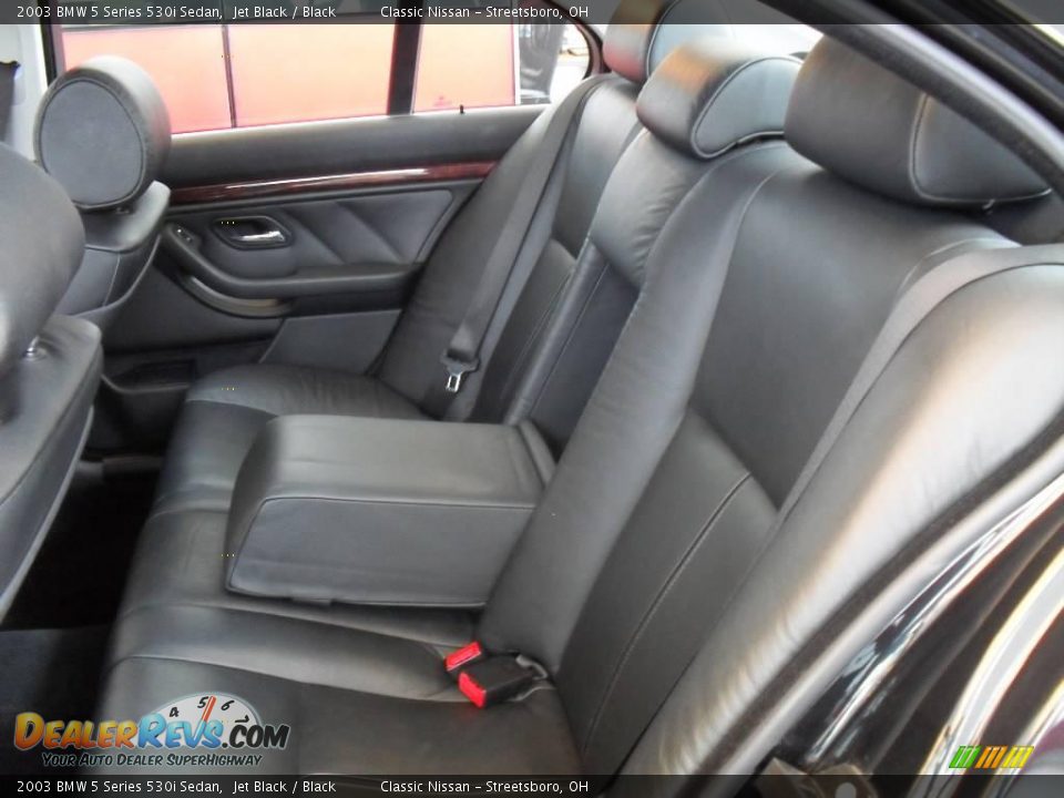 2003 BMW 5 Series 530i Sedan Jet Black / Black Photo #19