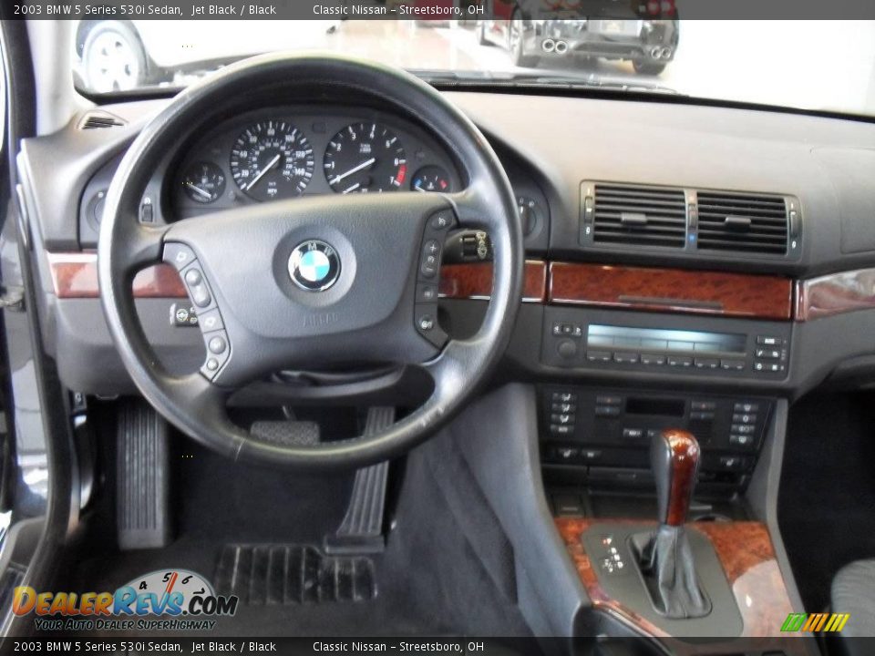 2003 BMW 5 Series 530i Sedan Jet Black / Black Photo #21