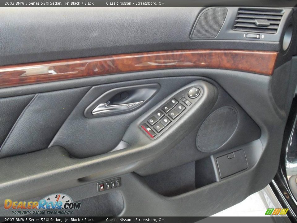 2003 BMW 5 Series 530i Sedan Jet Black / Black Photo #22