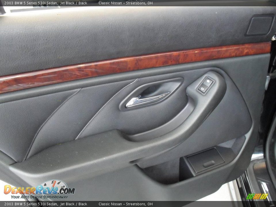 2003 BMW 5 Series 530i Sedan Jet Black / Black Photo #23