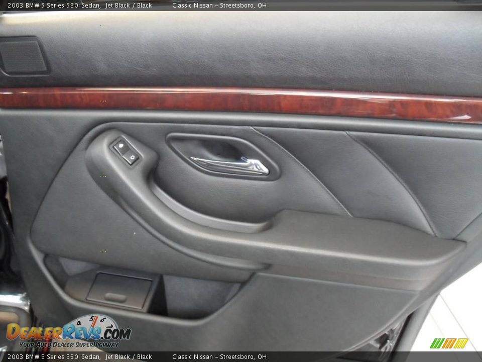 2003 BMW 5 Series 530i Sedan Jet Black / Black Photo #24