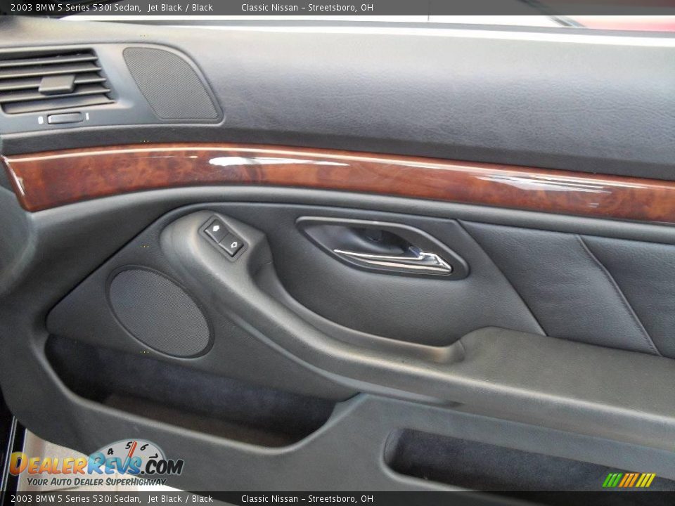 2003 BMW 5 Series 530i Sedan Jet Black / Black Photo #25