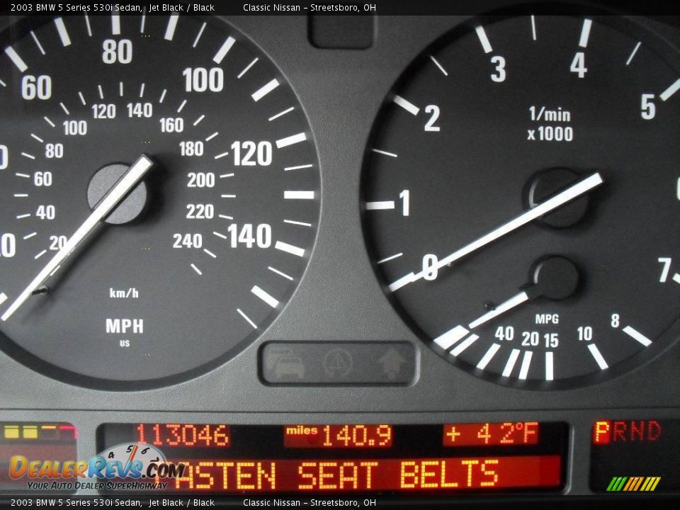 2003 BMW 5 Series 530i Sedan Jet Black / Black Photo #27