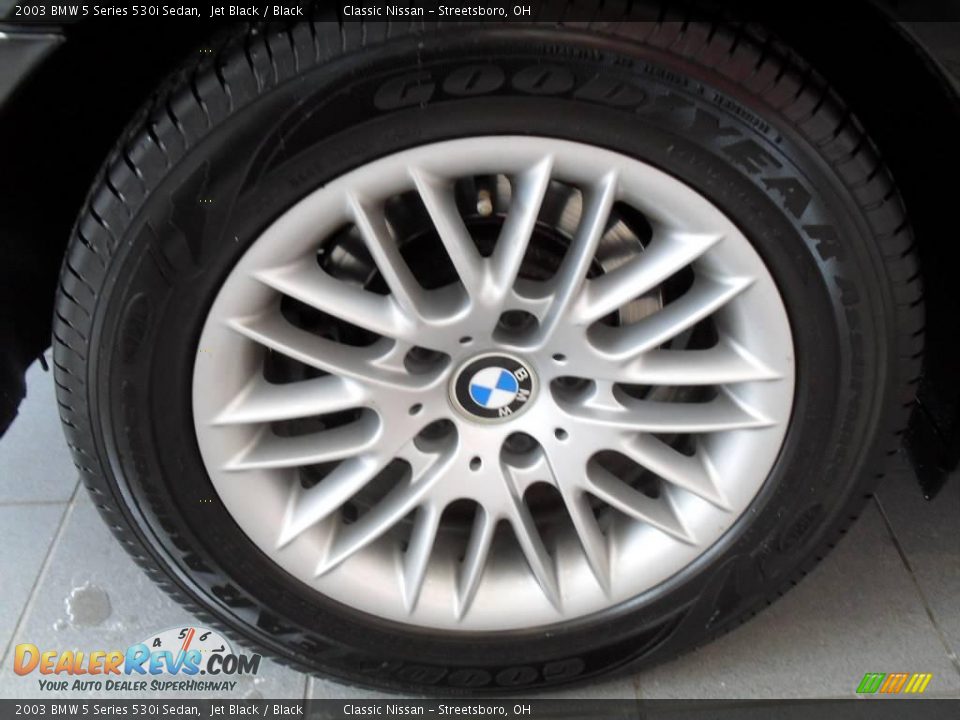 2003 BMW 5 Series 530i Sedan Jet Black / Black Photo #33
