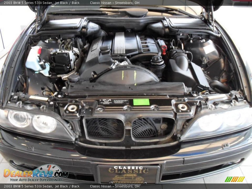 2003 BMW 5 Series 530i Sedan Jet Black / Black Photo #36