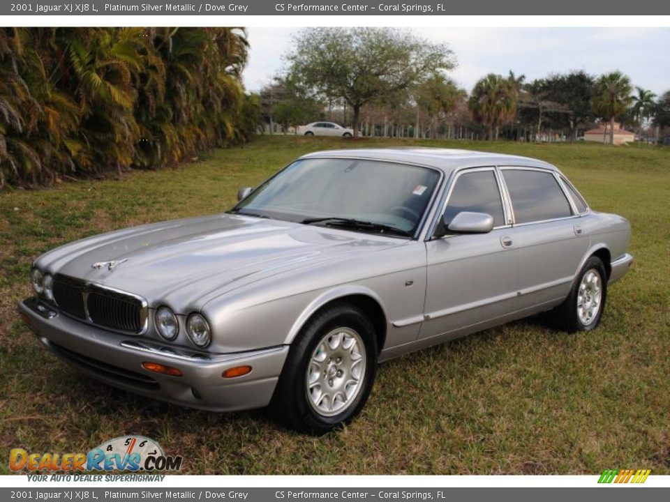 2001 Jaguar XJ XJ8 L Platinum Silver Metallic / Dove Grey Photo #1