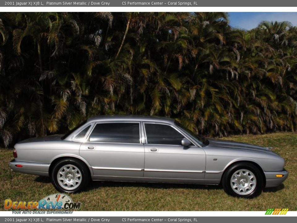 2001 Jaguar XJ XJ8 L Platinum Silver Metallic / Dove Grey Photo #4