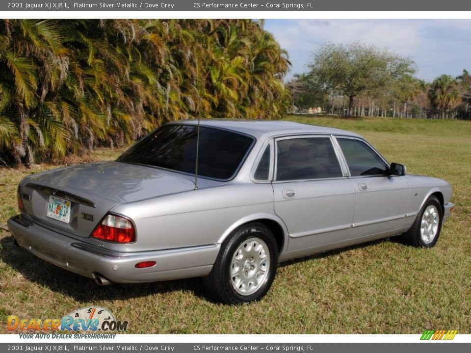 2001 Jaguar XJ XJ8 L Platinum Silver Metallic / Dove Grey Photo #8