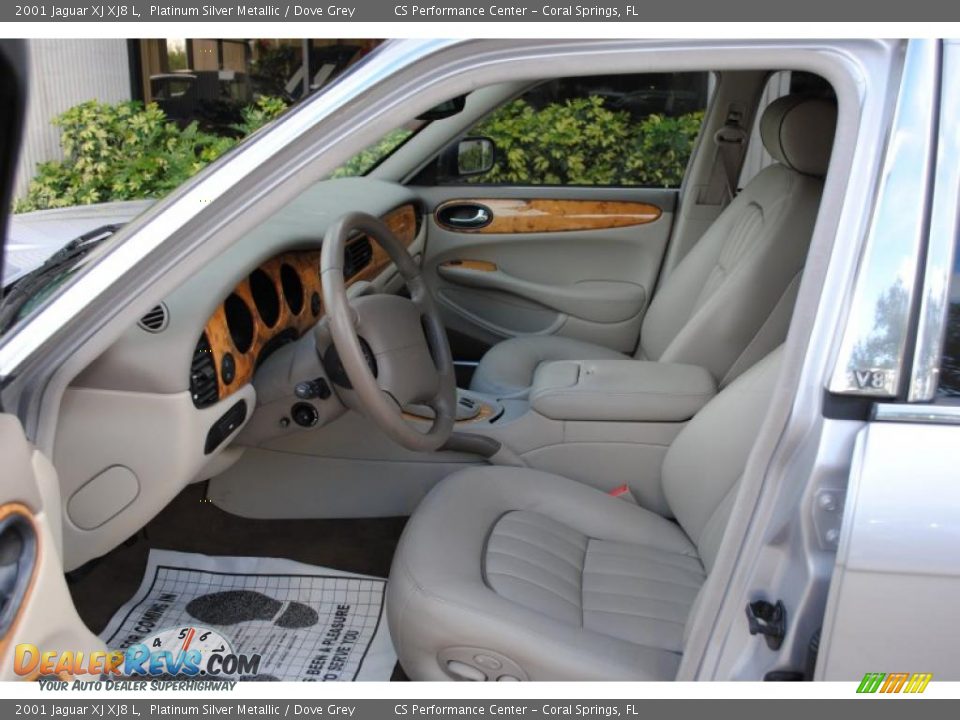 2001 Jaguar XJ XJ8 L Platinum Silver Metallic / Dove Grey Photo #13