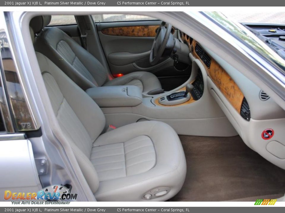 2001 Jaguar XJ XJ8 L Platinum Silver Metallic / Dove Grey Photo #15