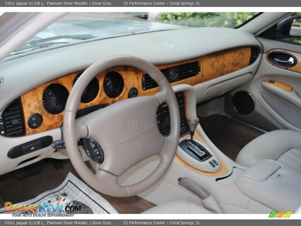 2001 Jaguar XJ XJ8 L Platinum Silver Metallic / Dove Grey Photo #19