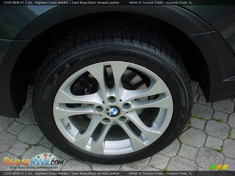 2008 BMW X3 3.0si Highland Green Metallic / Sand Beige/Black Nevada Leather Photo #9