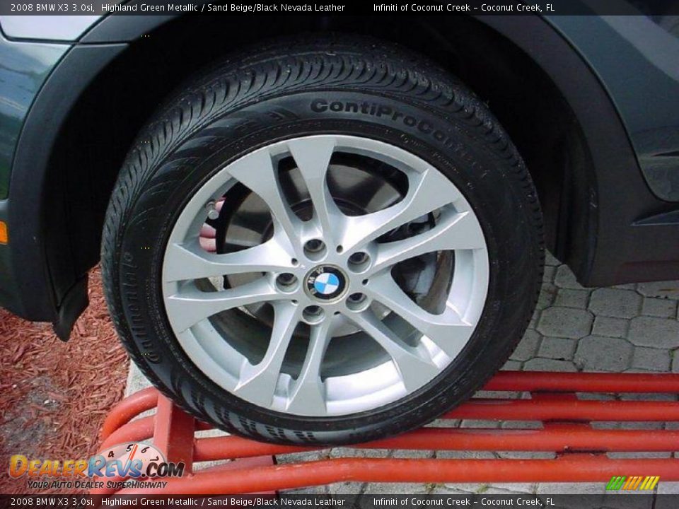 2008 BMW X3 3.0si Highland Green Metallic / Sand Beige/Black Nevada Leather Photo #11