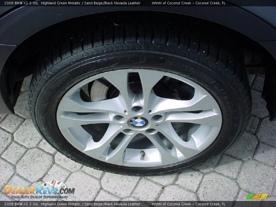 2008 BMW X3 3.0si Highland Green Metallic / Sand Beige/Black Nevada Leather Photo #12