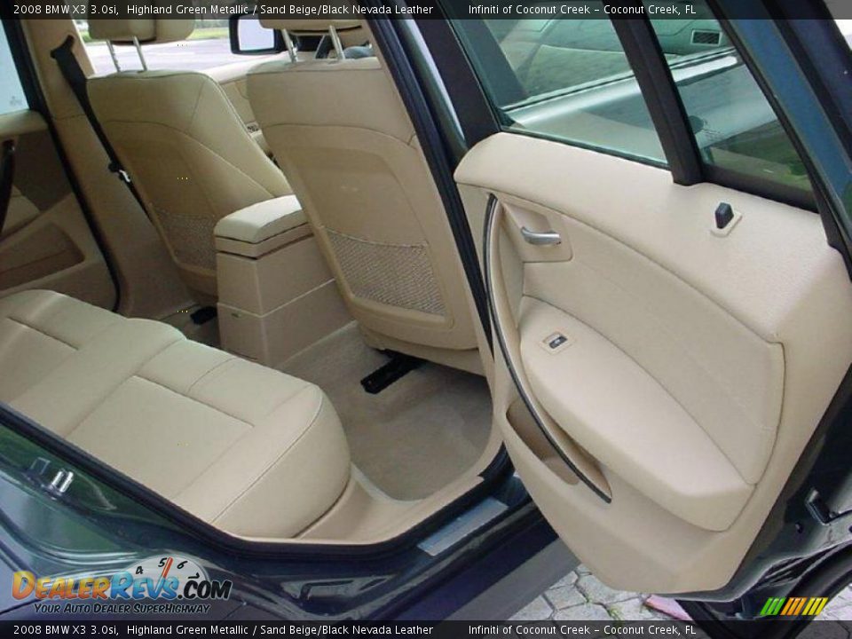 2008 BMW X3 3.0si Highland Green Metallic / Sand Beige/Black Nevada Leather Photo #17