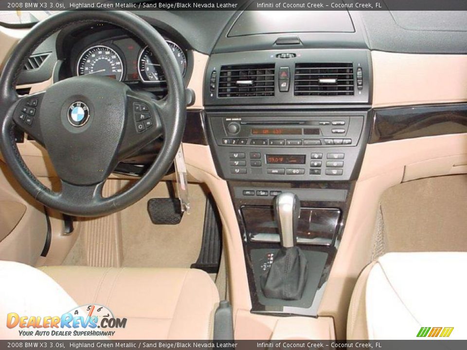 2008 BMW X3 3.0si Highland Green Metallic / Sand Beige/Black Nevada Leather Photo #22