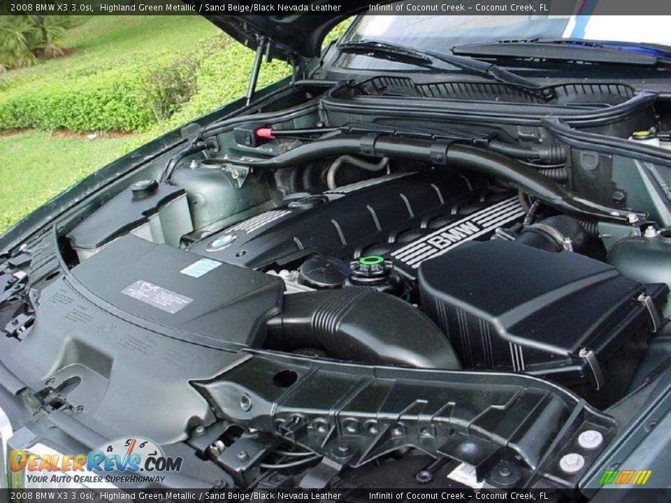 2008 BMW X3 3.0si Highland Green Metallic / Sand Beige/Black Nevada Leather Photo #23