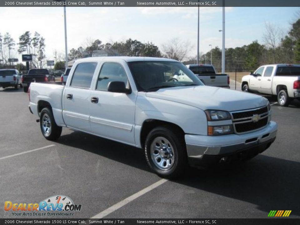 2006 Chevrolet Silverado 1500 LS Crew Cab Summit White / Tan Photo #1