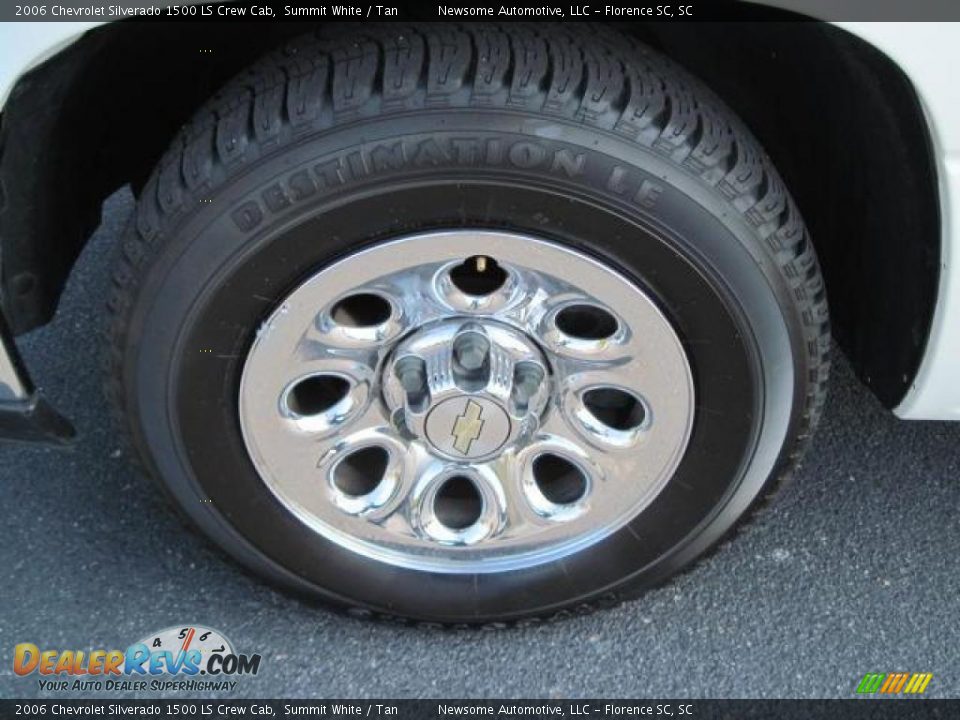2006 Chevrolet Silverado 1500 LS Crew Cab Summit White / Tan Photo #18