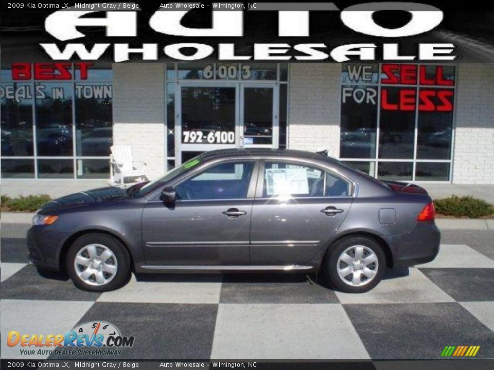 2009 Kia Optima LX Midnight Gray / Beige Photo #1