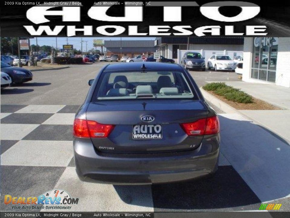 2009 Kia Optima LX Midnight Gray / Beige Photo #3