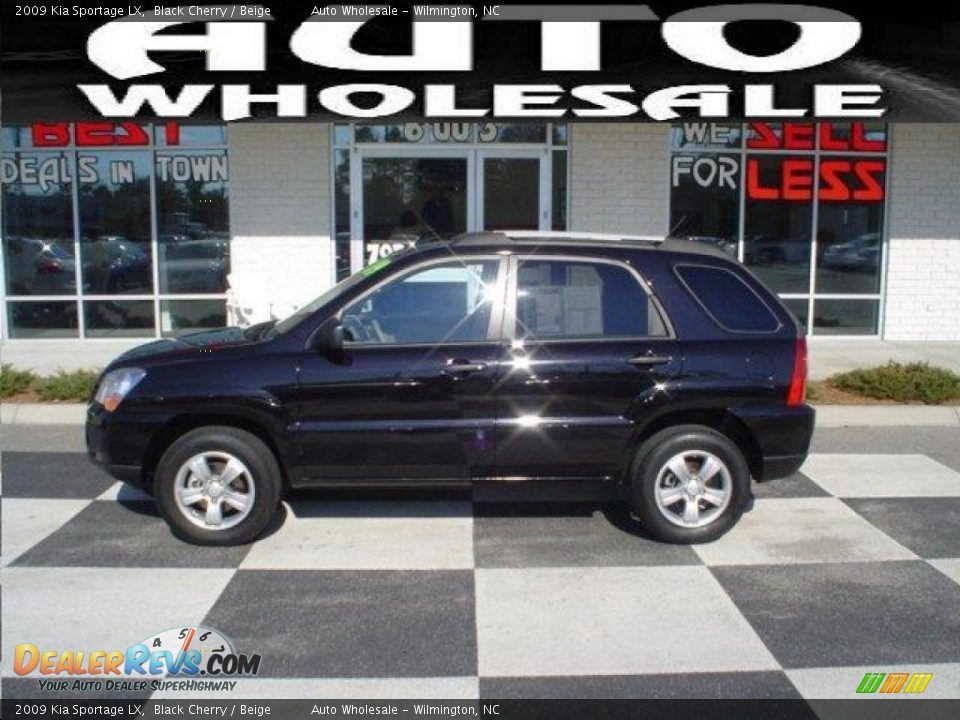 2009 Kia Sportage LX Black Cherry / Beige Photo #1