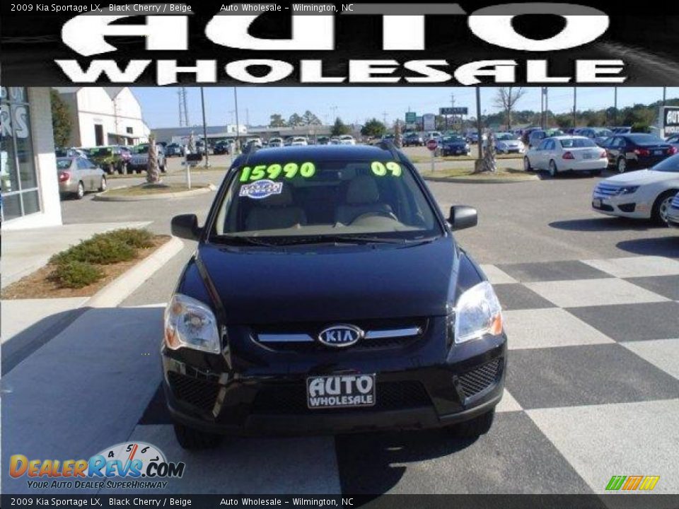 2009 Kia Sportage LX Black Cherry / Beige Photo #2