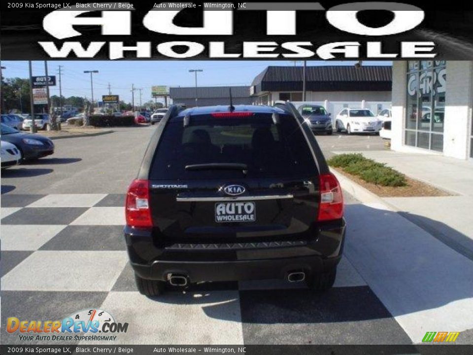 2009 Kia Sportage LX Black Cherry / Beige Photo #3