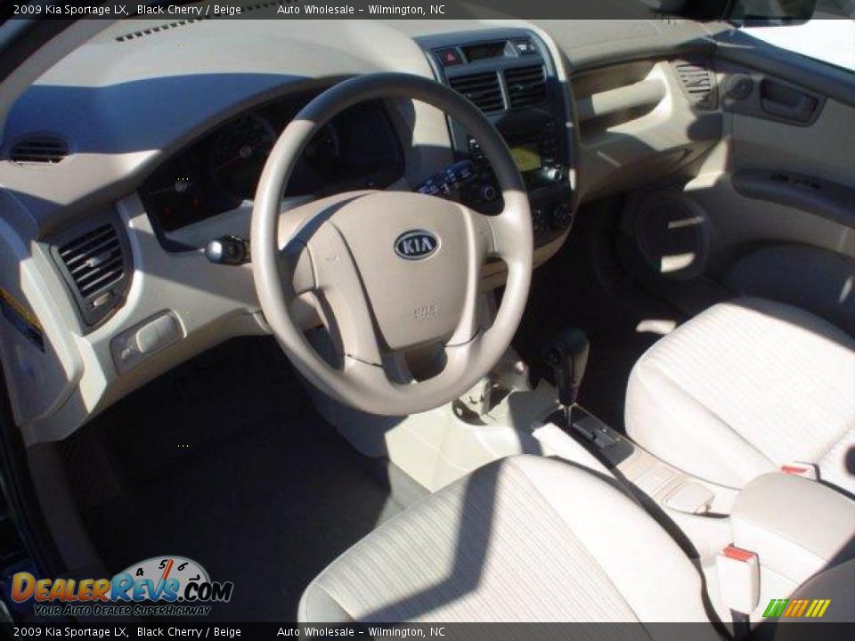 2009 Kia Sportage LX Black Cherry / Beige Photo #9