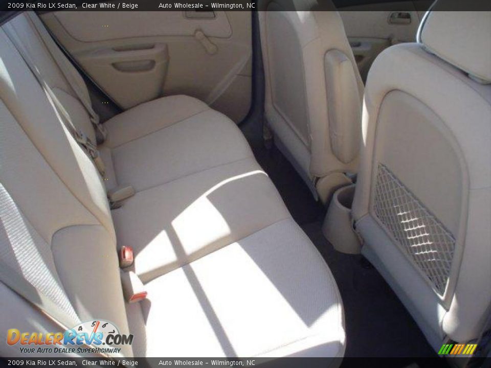 2009 Kia Rio LX Sedan Clear White / Beige Photo #7