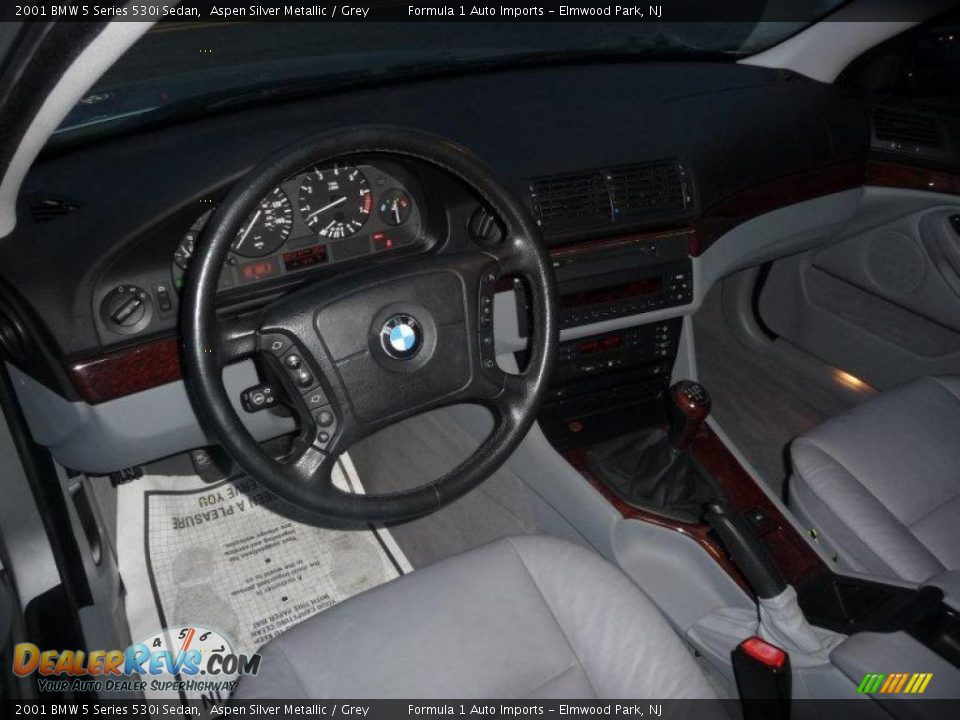 2001 BMW 5 Series 530i Sedan Aspen Silver Metallic / Grey Photo #4