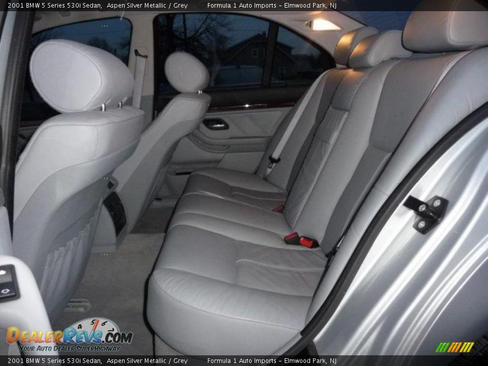 2001 BMW 5 Series 530i Sedan Aspen Silver Metallic / Grey Photo #6