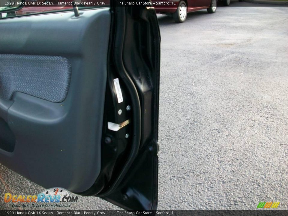 1999 Honda Civic LX Sedan Flamenco Black Pearl / Gray Photo #20