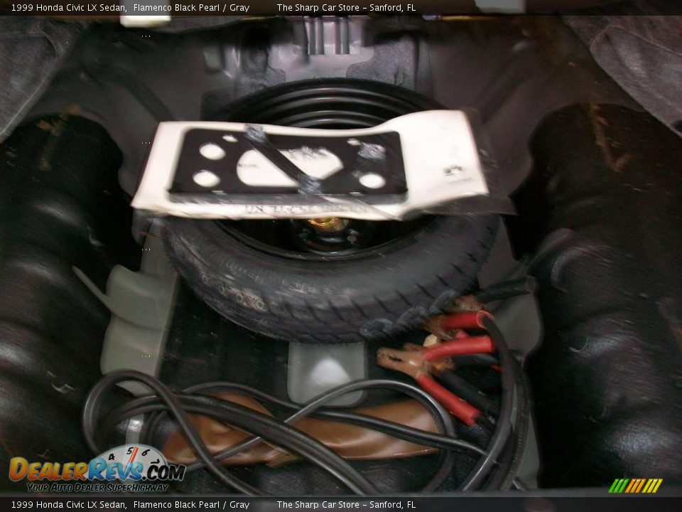 1999 Honda Civic LX Sedan Flamenco Black Pearl / Gray Photo #21