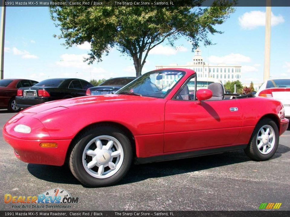 1991 Mazda MX-5 Miata Roadster Classic Red / Black Photo #1