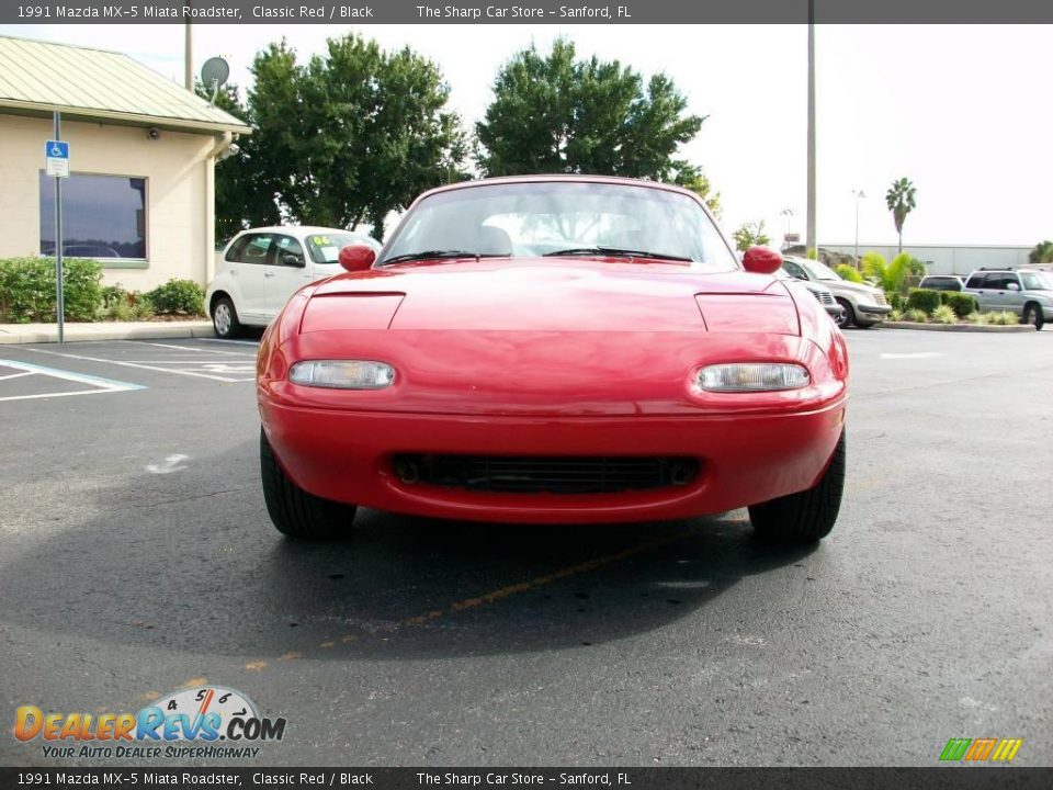 1991 Mazda MX-5 Miata Roadster Classic Red / Black Photo #2