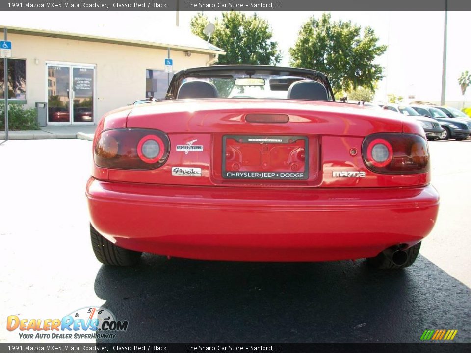 1991 Mazda MX-5 Miata Roadster Classic Red / Black Photo #4