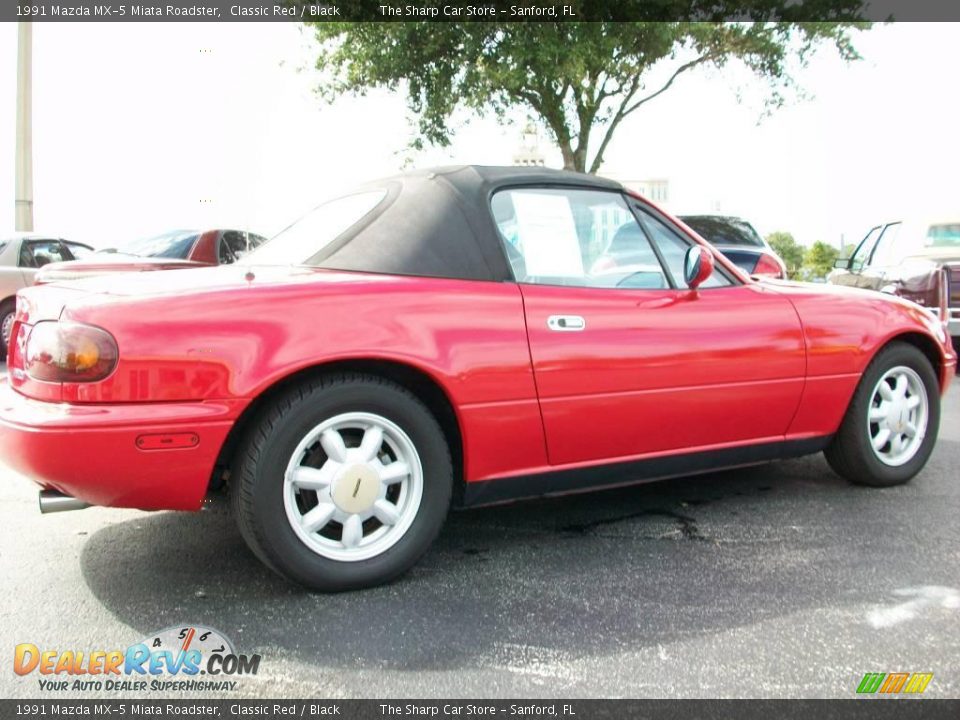 1991 Mazda MX-5 Miata Roadster Classic Red / Black Photo #6