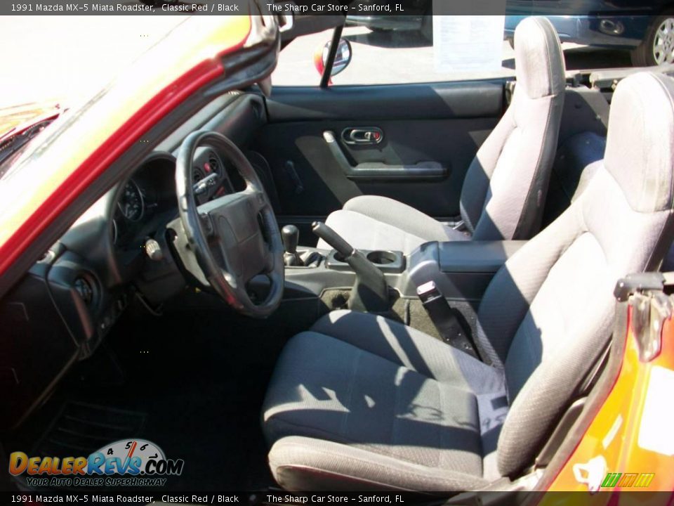 1991 Mazda MX-5 Miata Roadster Classic Red / Black Photo #8