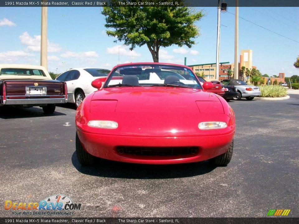 1991 Mazda MX-5 Miata Roadster Classic Red / Black Photo #15