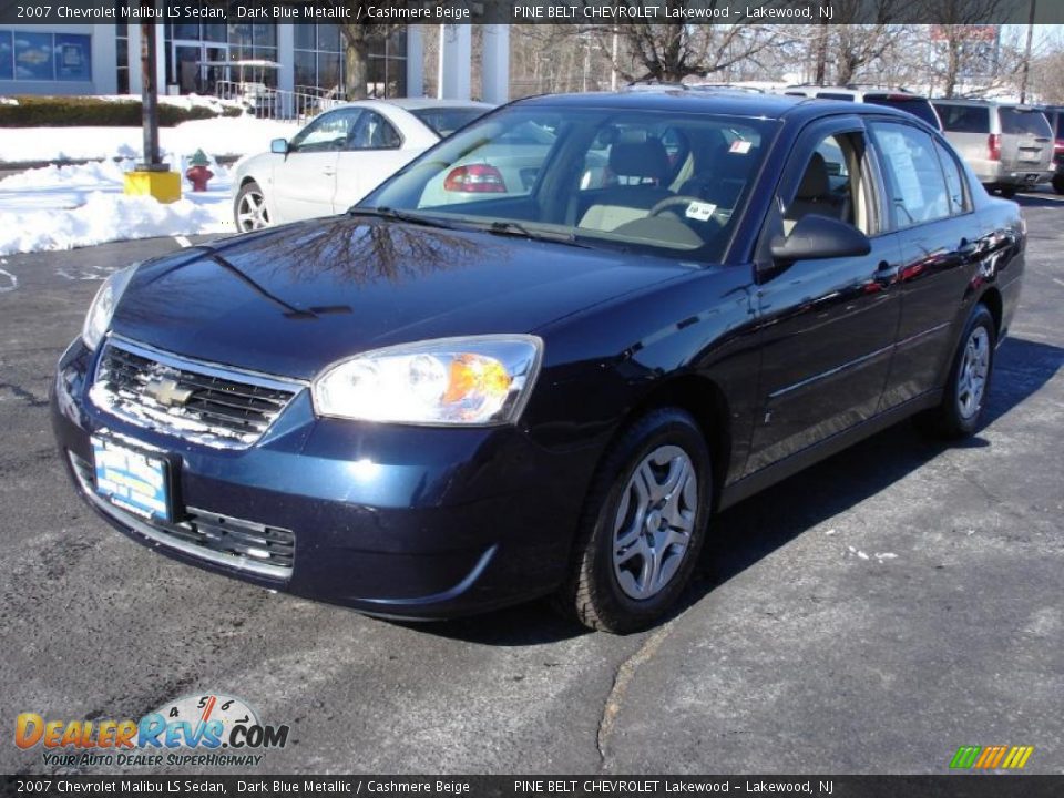 2007 Chevrolet Malibu LS Sedan Dark Blue Metallic / Cashmere Beige Photo #1