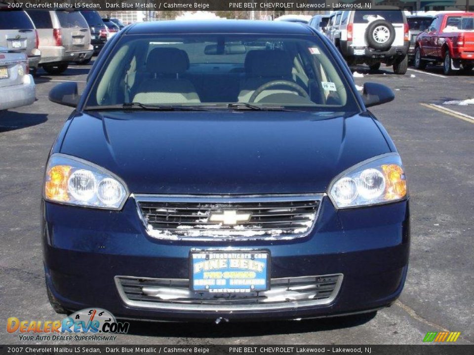 2007 Chevrolet Malibu LS Sedan Dark Blue Metallic / Cashmere Beige Photo #2